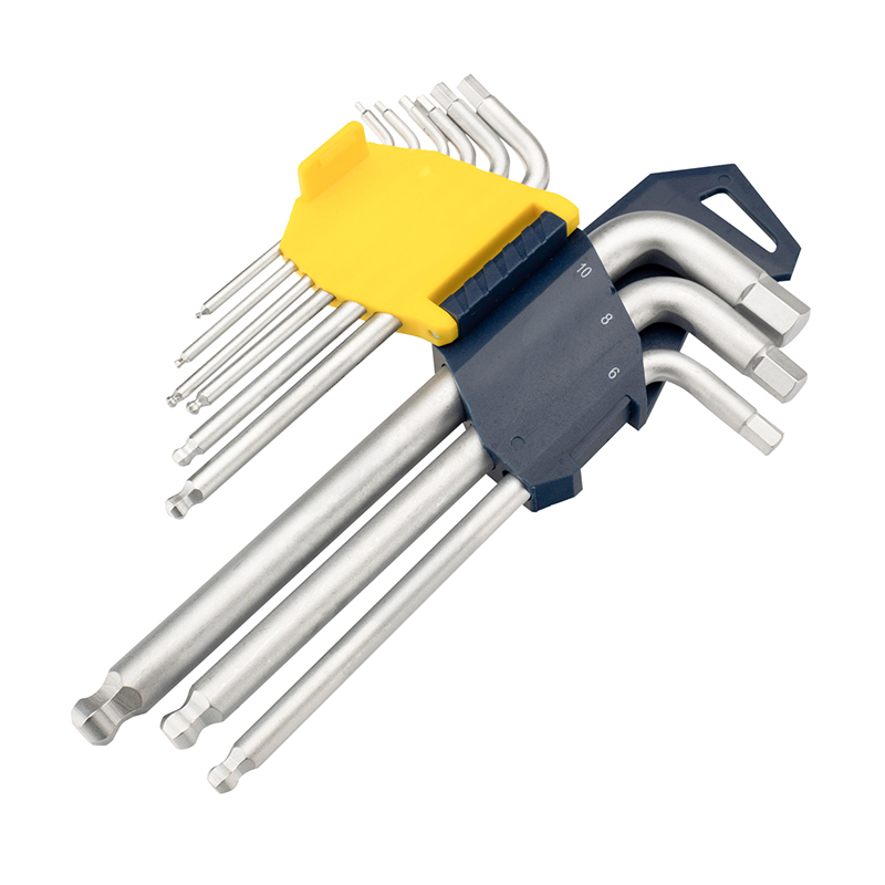 9pcs S2 圓柄球頭加長(zhǎng)內(nèi)六角扳手組套