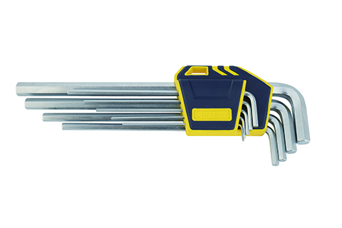 9pcs 塑插亞光平頭特長內(nèi)六角扳手組套