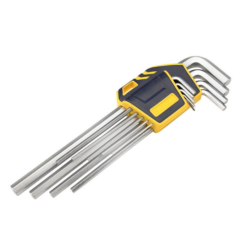 9pcs 塑插亞光平頭特長內(nèi)六角扳手組套