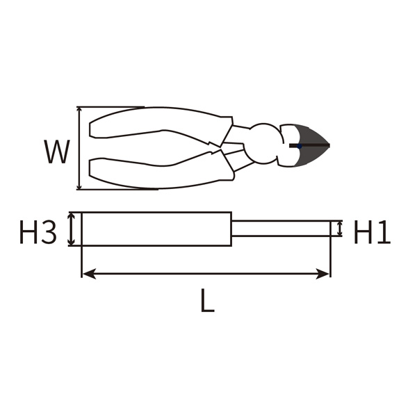 Great Wall Industrial-Grade Japanese-Style Diagonal Cutters Pliers，Labor-Saving