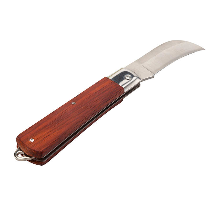 Great Wall Wood Handle Curved Electrician Knife